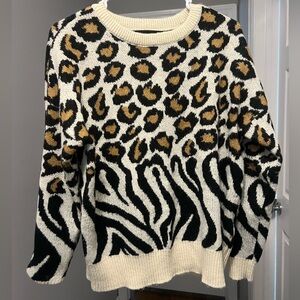 Animal print pattern sweater